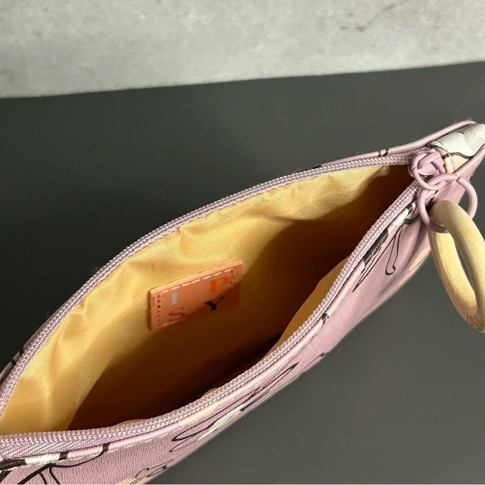 ipsy Pink and Cream Floral Cosmetic Bag